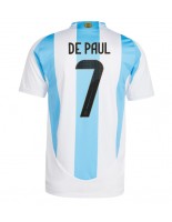 Argentina Rodrigo De Paul #7 Hjemmedrakt Copa America 2024 Korte ermer